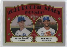 2021 Heritage Rookie Stars Chrome Refractor 139/572 Brady Singer Nick Heath 0z10