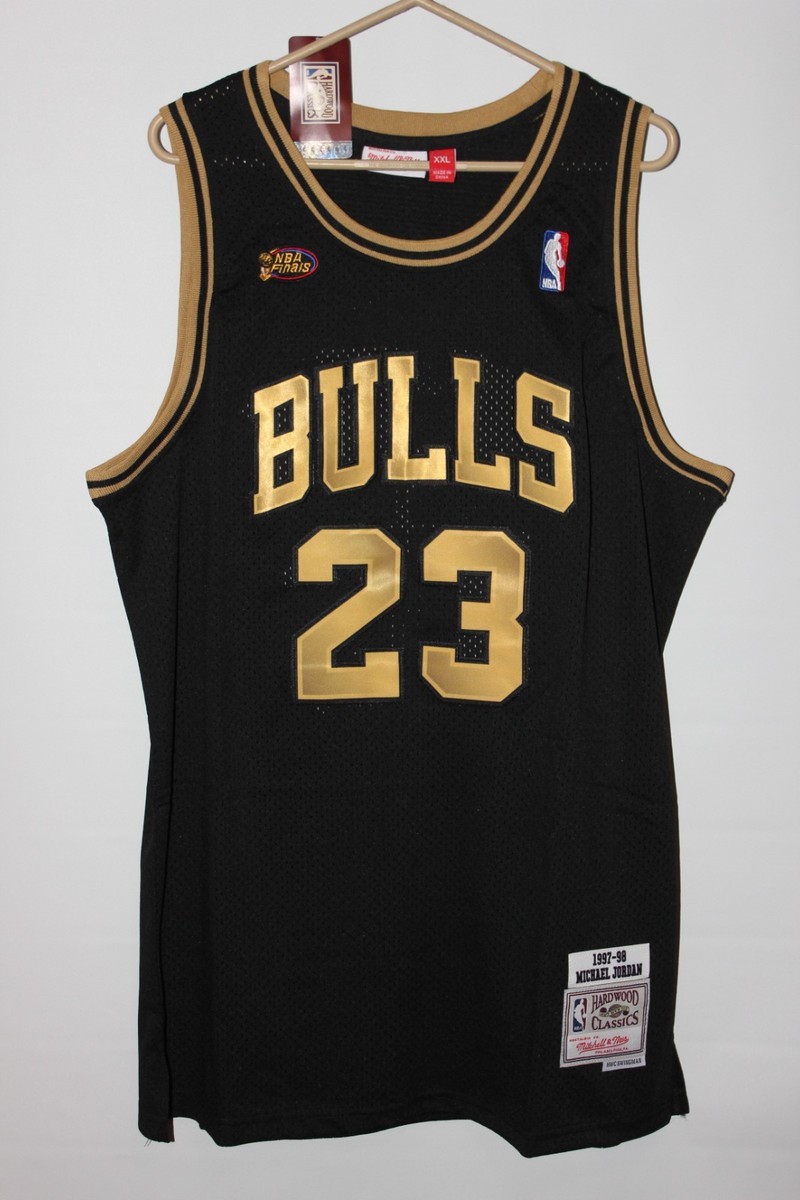 Bulls Michael Jordan 1997-98 ブラックジャージ L black 1997-98 Chicago Bulls Michael Jordan (23) stitched Mitchell