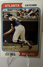 Topps 1974 Johnny Oates Base Set #183 Atlanta Braves Baseball Trading Card