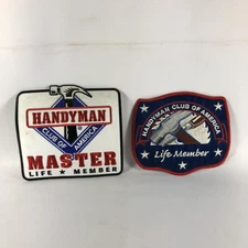 2 Vintage Handyman Club of America Life Member Patch Master Embroidered Badges