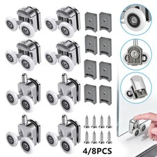 4/8pcs Shower Screen Door Rollers Runners Wheels Replacement Parts 23mm