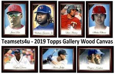 2019 Topps Gallery Canvas Wood Parallel Set Break  ** Pick Your Card **