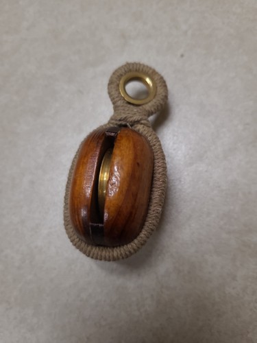 Antique Miniature Sail Boat Pulley Block Brass Pulley
