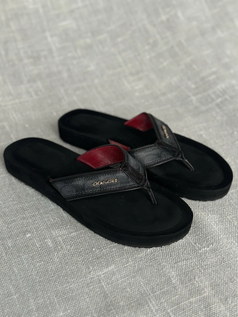 Coach Black Sandals for Men for sale | eBay