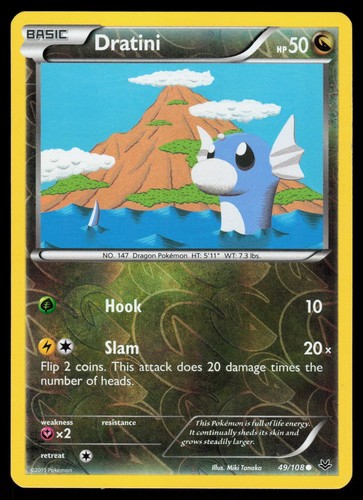 Dratini 49/108 Reverse Holo Pokemon XY Roaring Skies LP