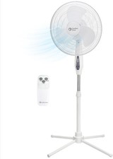 Comfort Zone Pedestal Fan With Remote Black