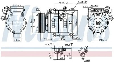 Klimaanlagen   Kompressor R 134a PAG 46 890614 NISSENS für MAZDA 3 6 Stufenheck