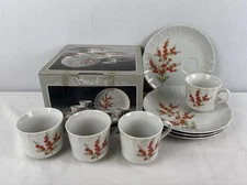 The Toscany Collection Fine China Snack Set Cups And Platters Tea Set