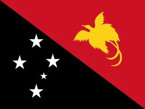 Papua New Guinea Flag Self Adhesive Vinyl Sticker