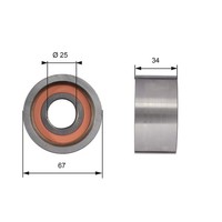 Umlenkrolle Zahnriemen Powergrip™ Gates T41178 FüR Iveco Daily Master Boxer 131