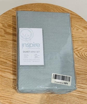Inspire By Intelligent Design Light Green Duvet Set 1 Duvet 2 Shams 100% Cotton