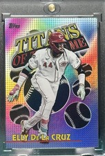 ELLY DE LA CRUZ RARE RAINBOW HOLO REFRACTOR FOIL SPORTS CARD REDS MINT