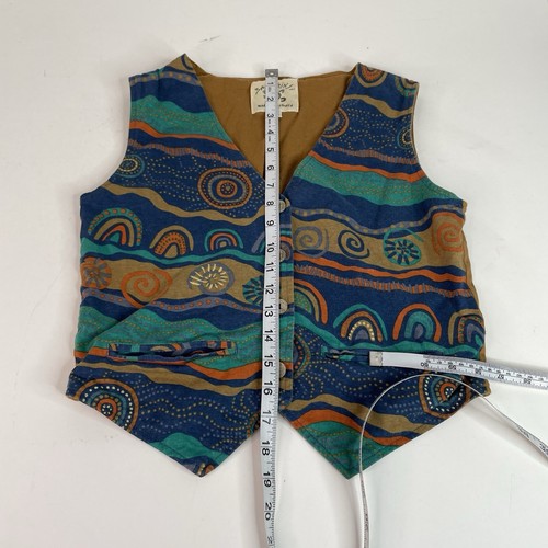 Vintage Balarinji Australia Women’s Vest Size Small, Multicolored, Aboriginal - Picture 7 of 7