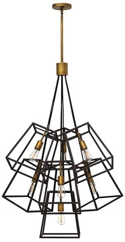 Hinkley Fulton 27 3/4"W Bronze Cage Multi-Light Pendant - Picture 2 of 3