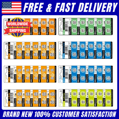 80 Assorted Super Alkaline Button Batteries Coin Cell Set Watch Calculator AG