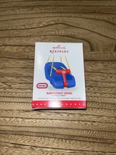 Hallmark Keepsake Ornament 2015 Baby's first Swing Little Tikes Blue Red New