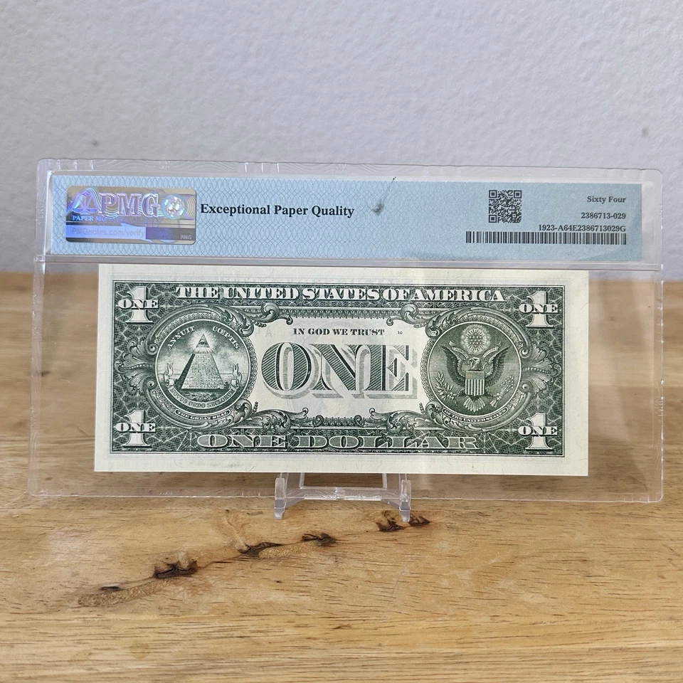 1995 $1 Federal Reserve WEB Note Boston AC Block 1/10 PMG Choice Unc 64 EPQ - Image 2 of 4