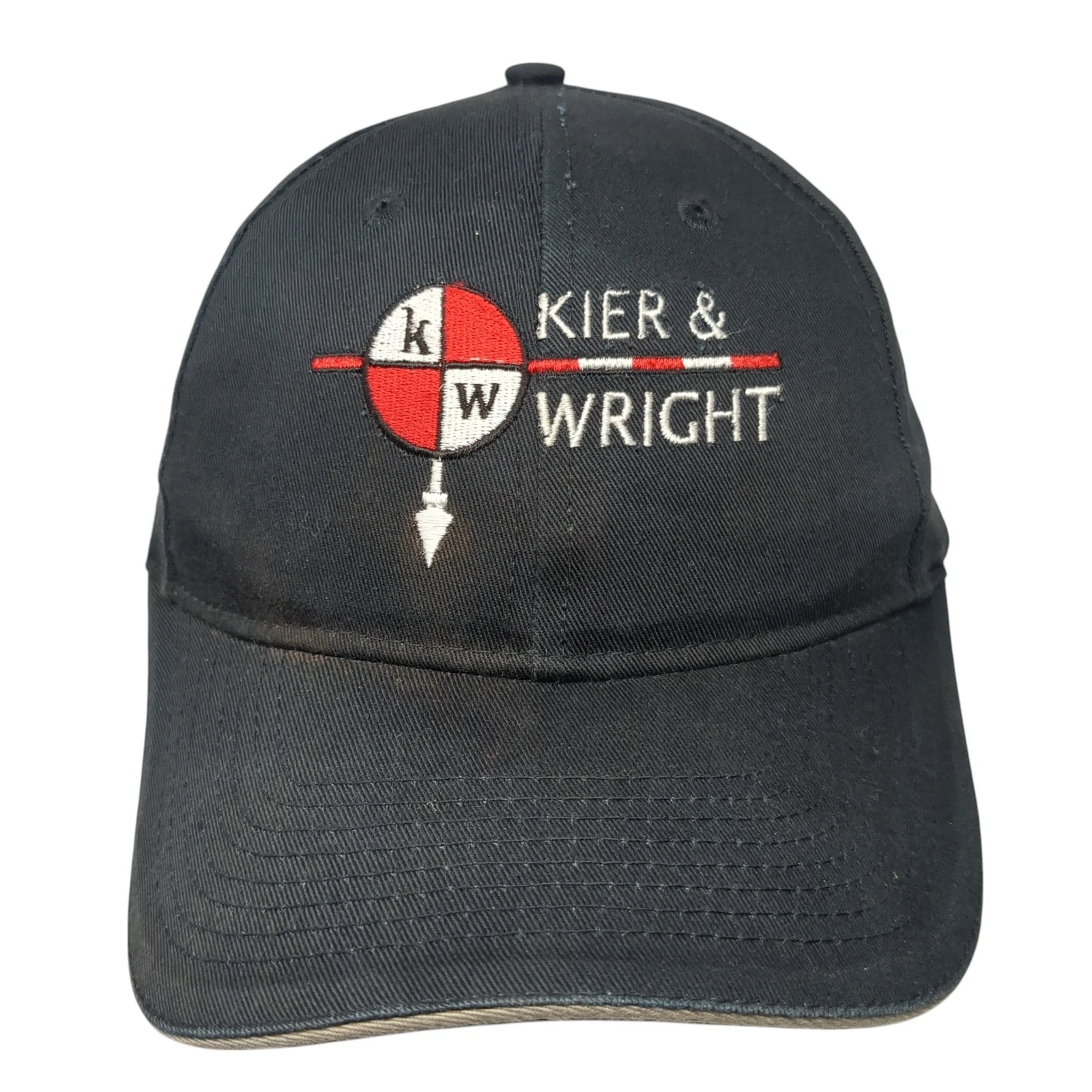 Kier & Wright Strapback Baseball Cap Black One Size Adjustable Port & Company