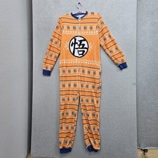 Dragon Ball Z Men Sleepwear S/M Orange Jumpsuit Pajamas Graphic Fleece