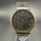 Seiko Watch Men 33mm Gray Dial Two Tone Round Vintage 5Y30-7019 New Battery