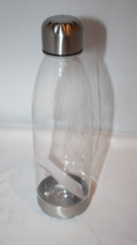 BRAND NEW TRITAN HAVANA BPA FREE WATER BOTTLE, Clear with Aluminium Lid & Base