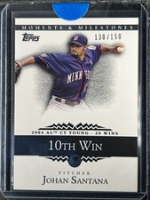 Santana, Johan - 2007 Moments & Milestones - Card #147 - 10th Win - 130/150