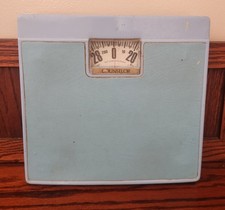 Vintage COUNSELOR Bathroom Scale Harvest Sky Blue Mid-Century Modern Works