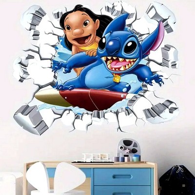 Lilo Stitch Wandtattoo Wandsticker Aufkleber Polster Bild Stich Kinderzimmer XXL