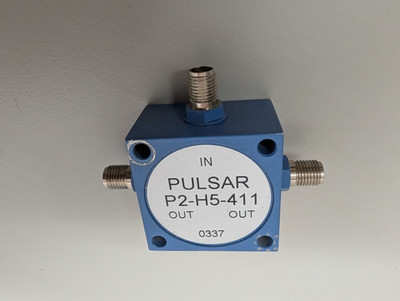 RF Power Divider / Combiner 2-Way, PULSAR P2-H5-411, SMA(f) 0,1-450 MHz