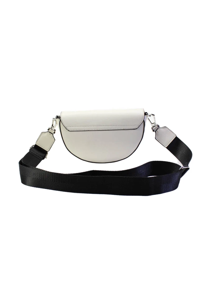 Kendall + Kylie Womens Vegan Leather Snap Closure Shoulder Bag Beige - Image 4 of 4