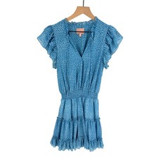 CLEARANCE Show Me Your Mumu Blue Mini Dress Size S Boho Floral Summer Coastal