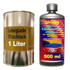 Perlmuttgrau 122  Fahrzeuglack   1 Liter für MERCEDES spritzfertig & Politur