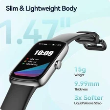 Anyloop ALB12312A: Slim Fitness Tracker with 1.47-inch HD Display, 20+ Sports Mo