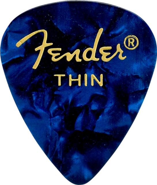 Fender 351 Premium Thin Guitar Picks 144 Count Blue Moto for sale