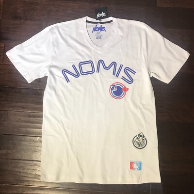 New Nomis Blue Jays V-Neck T-Shirt Color - White Size - LargeTall 100% Cotton
