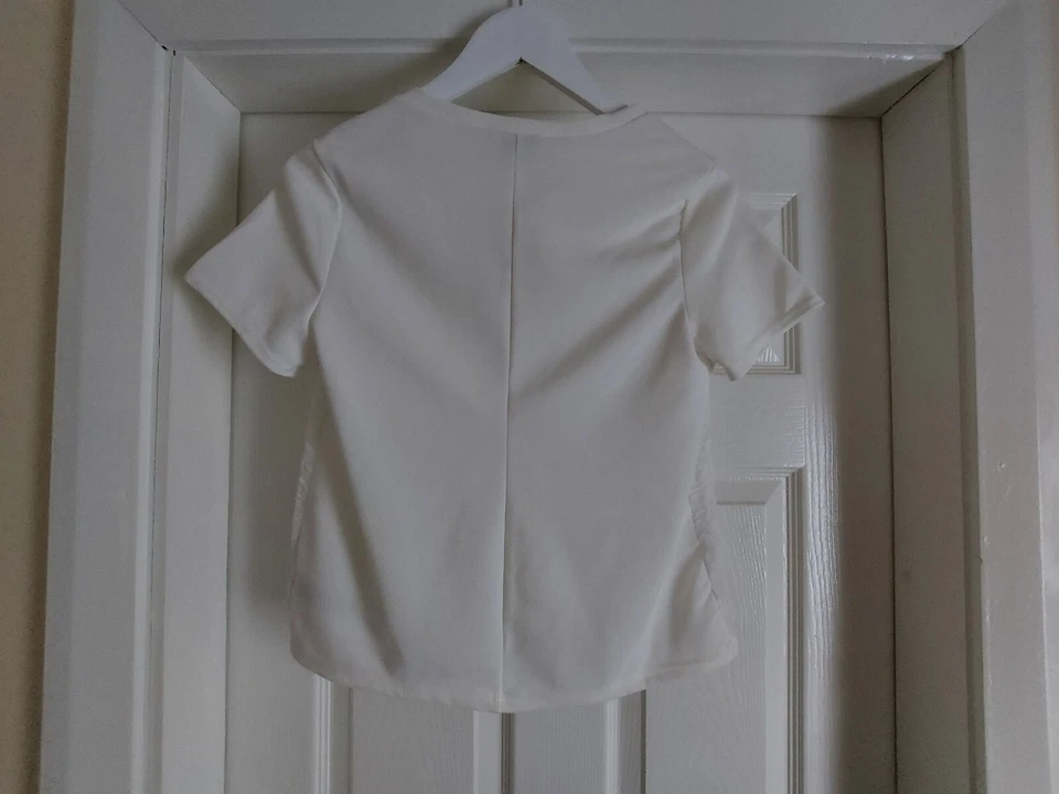 Blouse "New Look" Brushed Lace Ivory Colour Size: 10 (UK) Eur 38 - Image 4 of 4