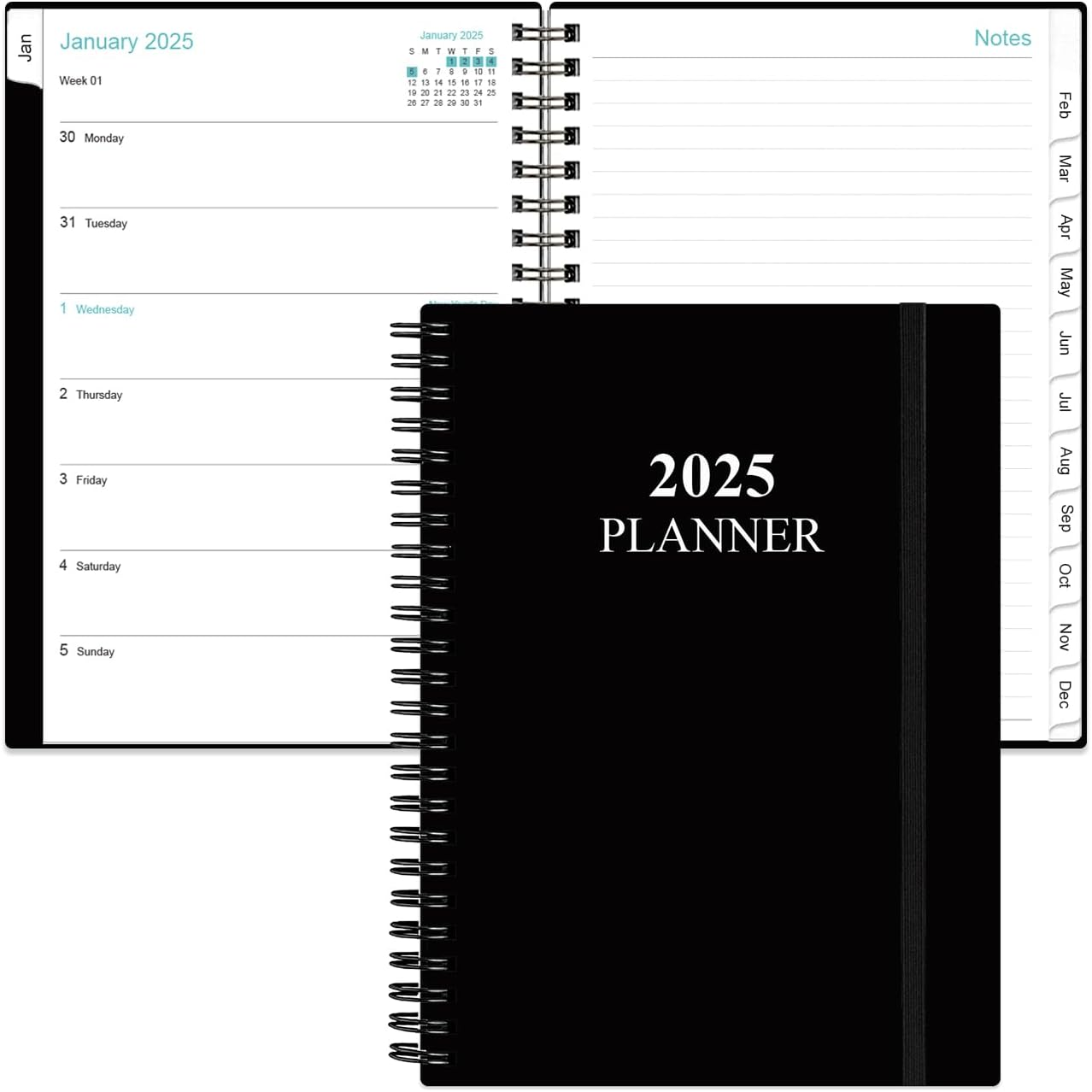 2025 Planner - Weekly & Monthly Planner from January 2025 - December 2025, Plann