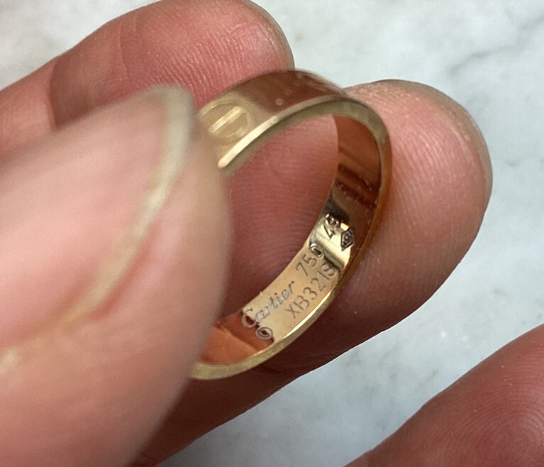 Genuine CARTIER 18K Yellow Gold Love Ring 3.6mm Box