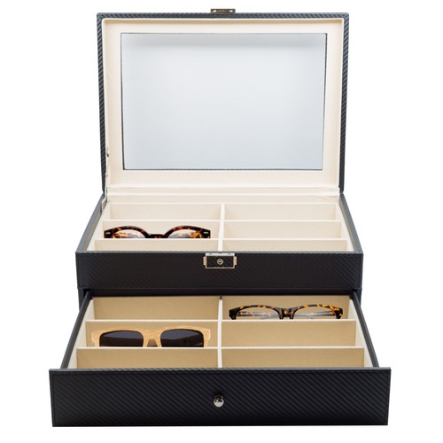 TimelyBuys Brillen Sonnenbrille Brillen Vitrine Aufbewahrungsbox - Bild 45 von 52