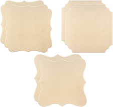 6 Pack Unfinished Wooden Plaques 12"X12"-0.25 Inch Thick Beveled MDF Wood Sign f