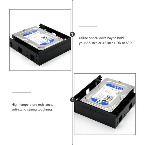 Front Bay Adapter Internal 2.5 inch 3.5 inch HDD SSD Hard Disk Mounting Bracket - Afbeelding 11 van 12