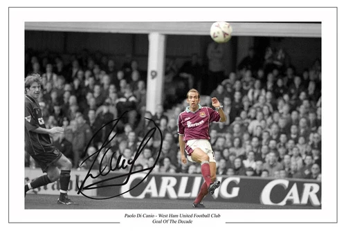 PAOLO DI CANIO Signed Autograph PHOTO Fan Signature Gift Print WEST HAM Soccer
