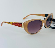 Revlon RVN 60 Sunglasses 100 UVA/UVB Protection Yellow/Brown Frame For Women New