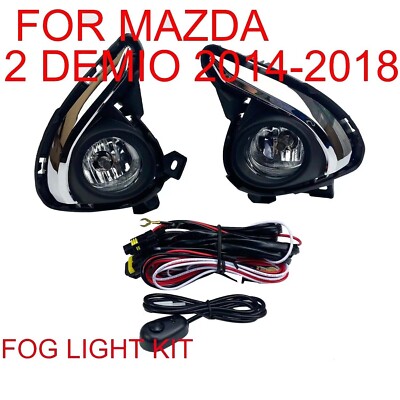 Driving Fog Light Lamp w/Bezel For Mazda 2 Demio 5Door DJ DL