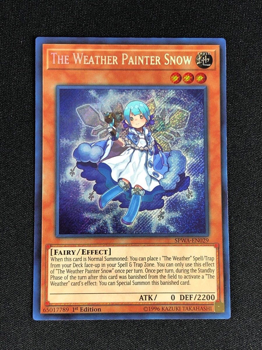 YUGIOH THE WEATHER PAINTER SNOW SPWA-EN029 1ST SECRET