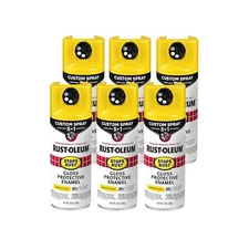 Rust-Oleum Custom Spray 5-in-1 Gloss Sunburst Yellow Spray Paint 12 oz  6-Pack!