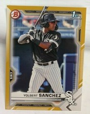 Yolbert Sanchez 2021 Bowman Prospect #BP-40 Oversized 5x7 Gold #d 6/10 White Sox