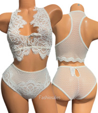 Victorias Secret Dream Angels Set Bralette  Cheeky Panty Small Coconut White