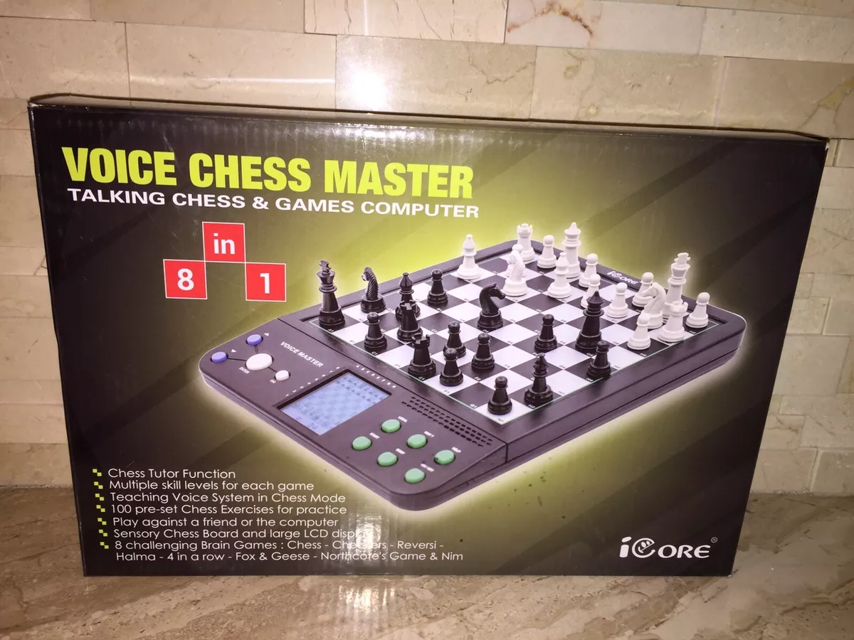 ICore Electronic Chess Board Game Master Pro com 8 jogos diferentes, 12  modos de xadrez ímã