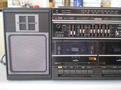 Mitsubishi TX-67 portable AM/FM radio double cassette , tested | eBay